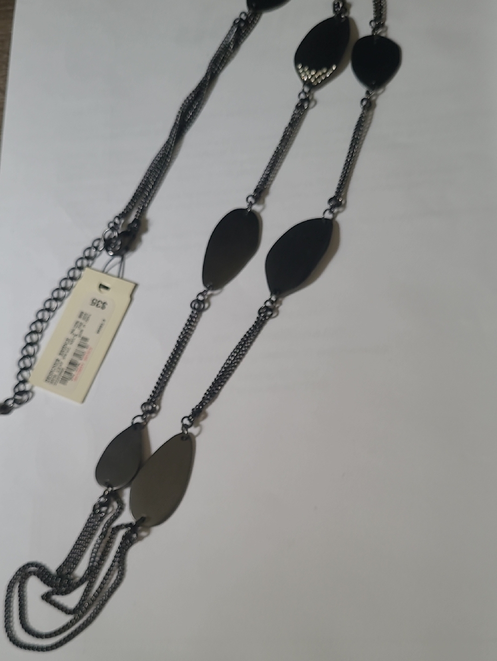 Paloma & Ellie Gunmetal Teardrop Multi-Chain Necklace - Women Jewelry